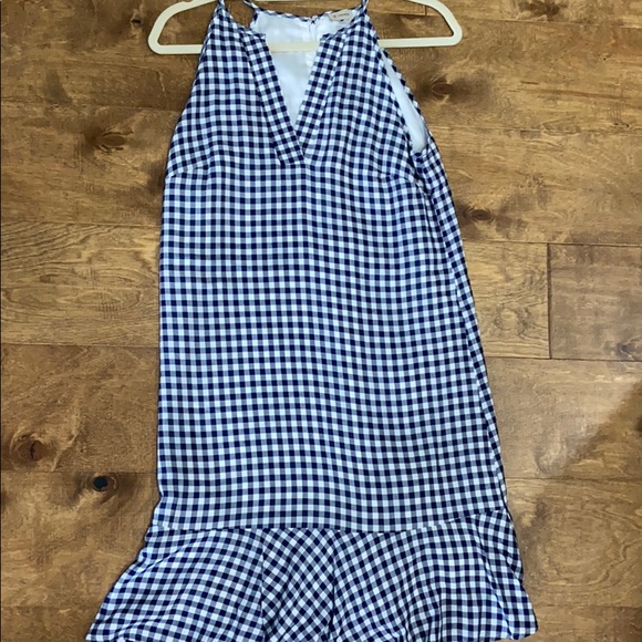 EUC Cremieux navy and white gingham dress, size XS - Picture 2 of 5